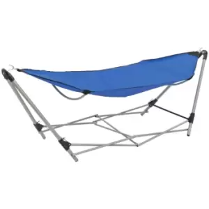 Image of Hammock with Foldable Stand Blue Vidaxl Blue