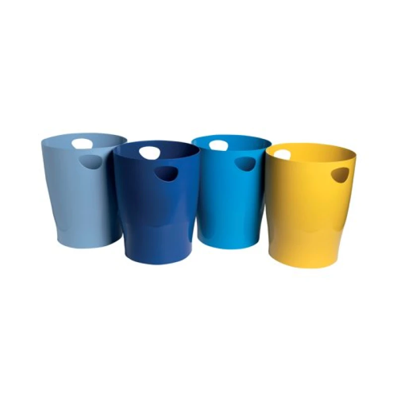 Image of Exacompta Ecobin Waste Paper Bin Recycled 15L Assorted (8 Pack) 45302D