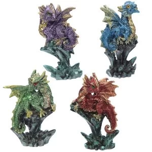Image of Rock Crystal Enchanted Nightmare Dragon (Pack Of 4) Figurine