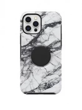 Image of Otterbox Otter+Pop Symmetry Treehaus White Marble Case For iPhone 12 Pro Max