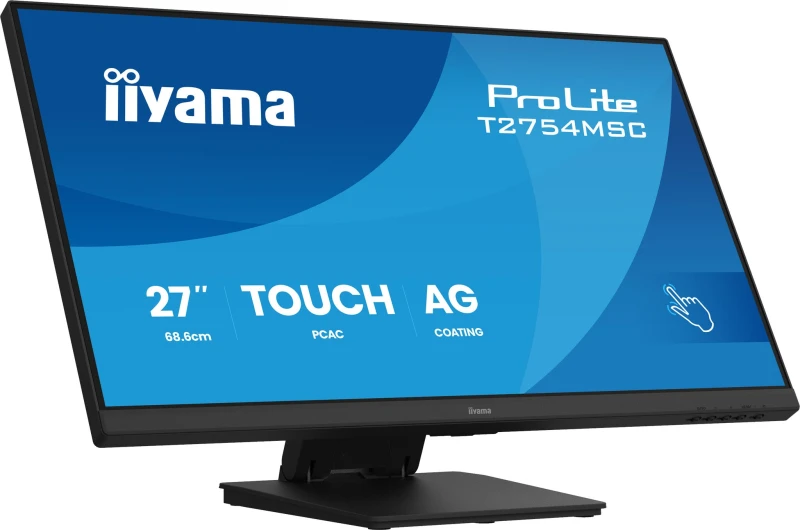 Image of iiyama iiyama ProLite T2754MSC-B2AG computer monitor 68.6cm (27") 1920 x 1080 pixels Full HD LED Touch Screen Multi-user Black T2754MSC-B2AG