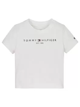 Image of Tommy Hilfiger Baby Essential Short Sleeve T-Shirt - White, Size Age: 3-6 Months