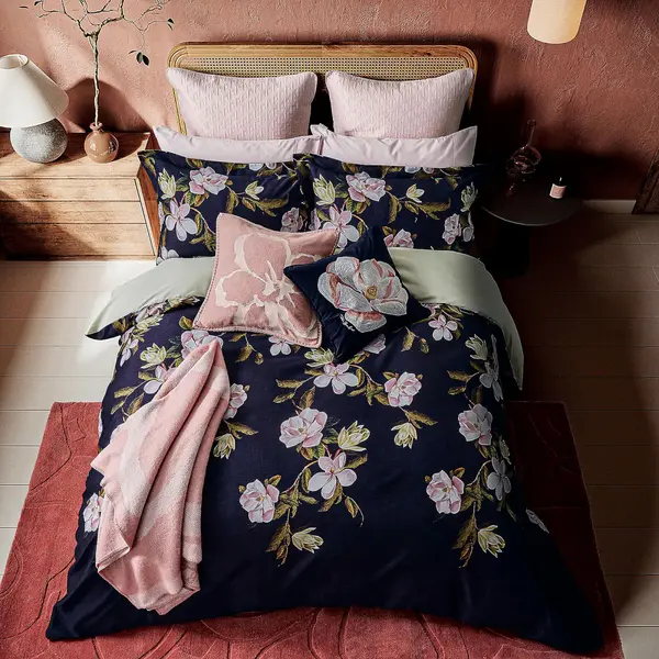 Image of Ted Baker Opal Floral Duvet Set - Navy - Super king
