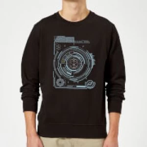Image of Crystal Maze Futuristic Crystal Sweatshirt - Black