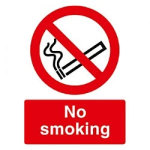 Image of Prohibition Sign No Smoking PVC 40 x 30 cm