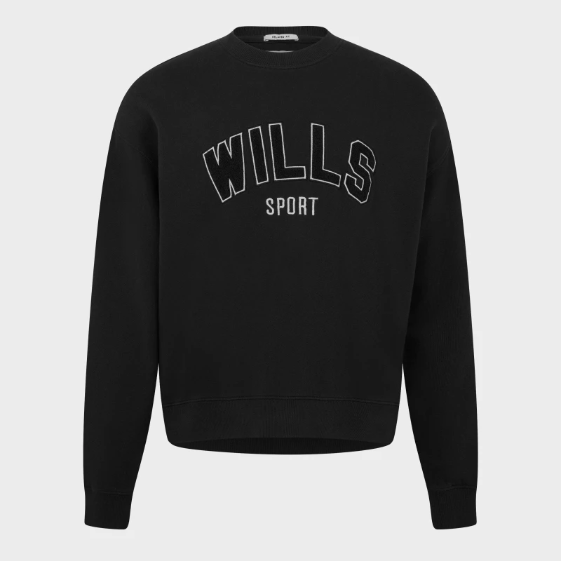 Image of Jack Wills Boucle Graphic Crew Sweatshirt - Black XS