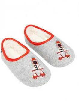 Image of Joules Boys Rocket Slip On Slippers - Grey