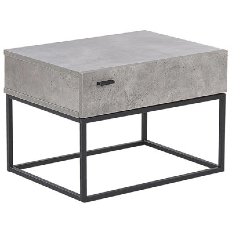 Image of Beliani 1 Drawer Bedside Table Cairo Light Grey