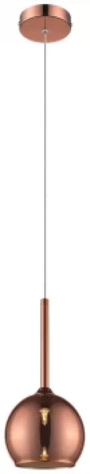 Image of Spring Dome Ceiling Pendant Copper with Glass Shade, G9