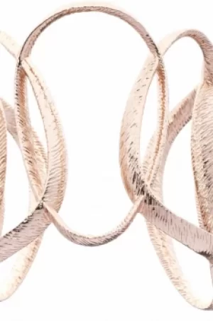 Image of Ted Baker Ladies Rose Gold Plated Tamii Textured Hoop Cuff TBJ1284-24-03