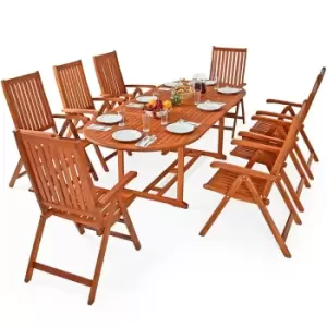 Image of Garden Dining Set Moreno 9Pcs Eucalyptus Wood