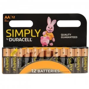 Image of Duracell Simply 12 Pack AA Batteries