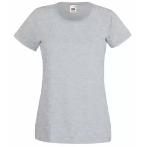 Image of Fruit Of The Loom Ladies/Womens Lady-Fit Valueweight Short Sleeve T-Shirt (M) (Heather Grey)