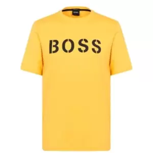 Image of Boss Tetry Logo T Shirt - Yellow