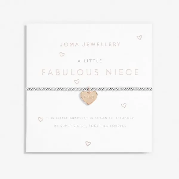 Image of A Little Fabulous Niece Silver Rose Gold Plated 15.5cm Bracelet C716