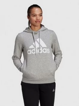 Image of Adidas Big Logo Hoodie - Grey