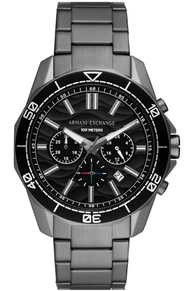 Image of Armani Exchange Gents Armani Exchange Chronograph Gunmetal Stainless Steel Watch AX1959