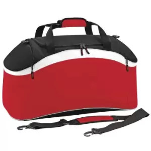 Image of BagBase Teamwear Sport Holdall / Duffle Bag (54 Litres) (One Size) (Classic Red/ Black/ White)