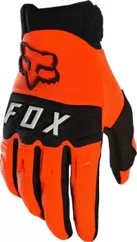 Image of FOX Dirtpaw Motocross Gloves, black-orange Size M black-orange, Size M