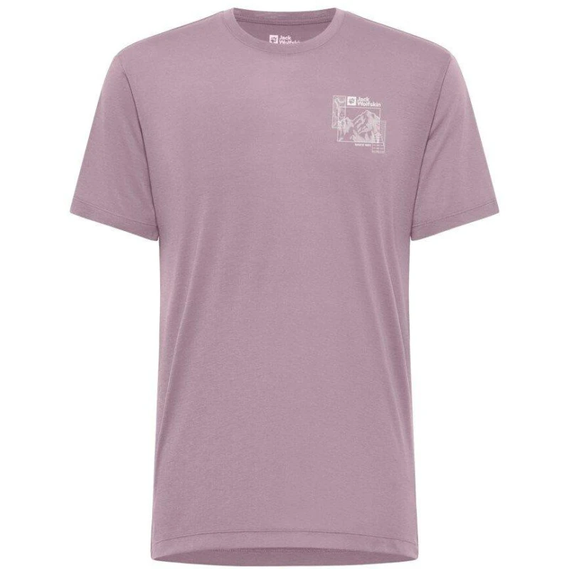 Image of Jack Wolfskin Mens JW Vonnan Long-Sleeve Performance T-Shirt Wild Blossom male Small