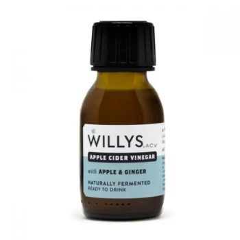 Image of Willys Apple Cider Vinegar Shot With Apple & Ginger - 60ml x 15