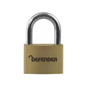 Image of Defender Brass Padlock Branded 60mm - DFBP6