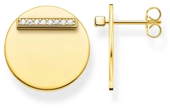 Image of Thomas Sabo Together Disc Gold Plated Earrings H2096-414 Jewellery