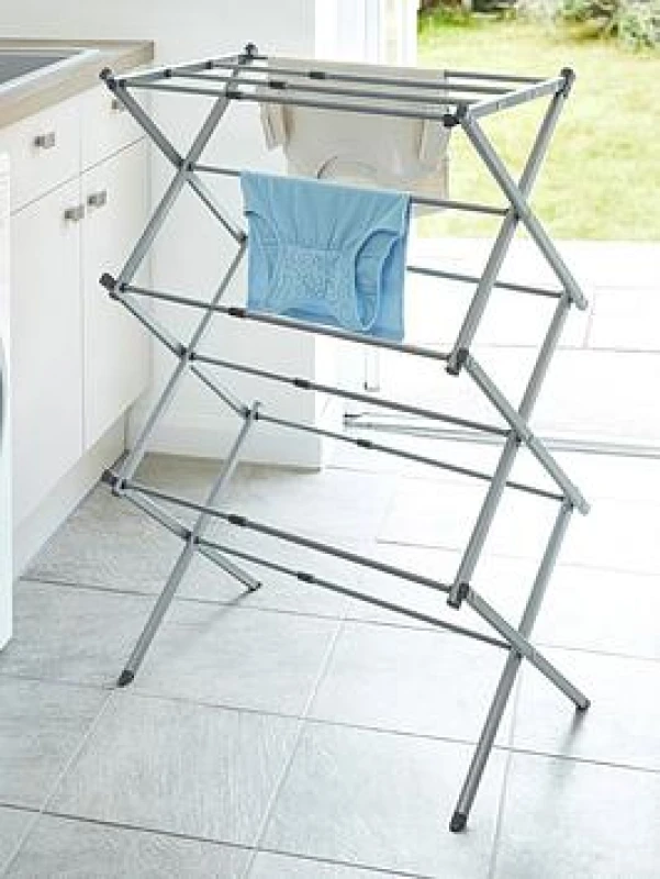 Image of Black + Decker Extendable Compact Airer - Grey 61069