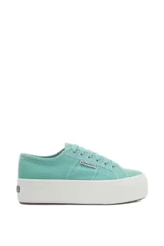 Image of Superga 2790 Linea Up and Down Trainer Female Green Water UK Size 4