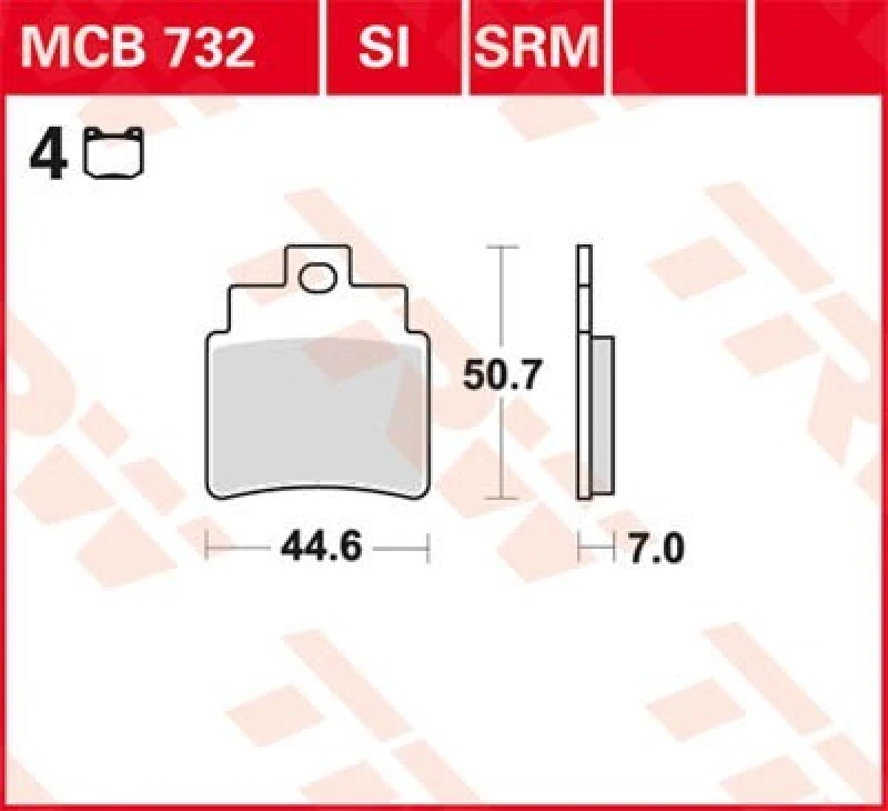 Image of TRW Lucas Brake pad MCB732