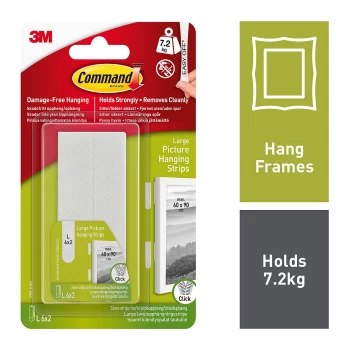 Image of 3M Small White Picture Hanging Strips - 24 Pack