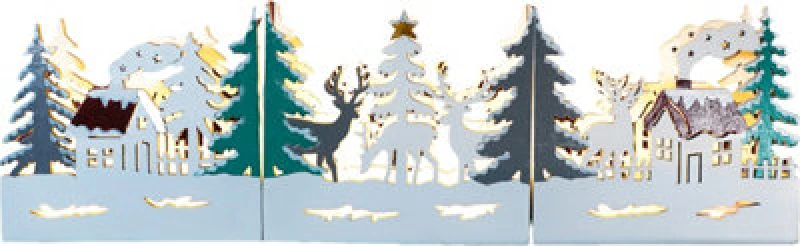 Image of Xmas Haus Xmas Haus Festive Light Up LED Wooden Village Scene Ornament ELV-827703