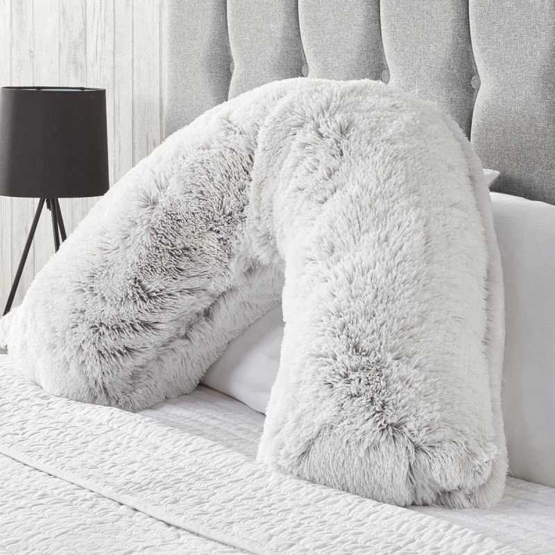Image of Downland Long Haired V-shape Pillow Grey unisex One Size