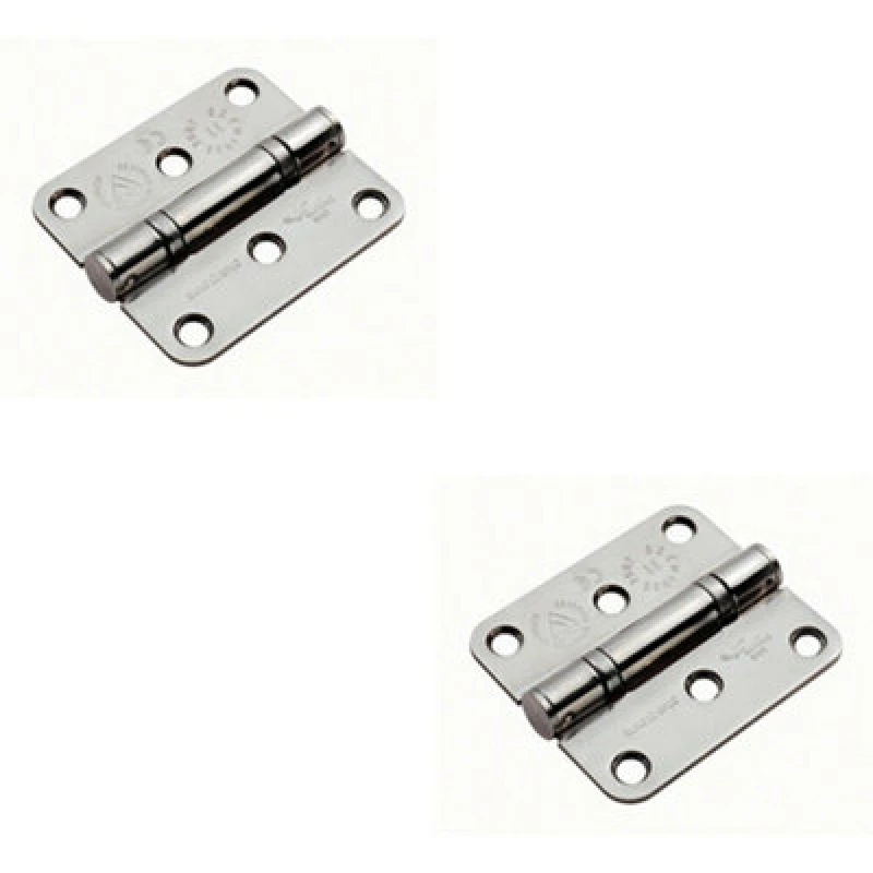 Image of Loops 2x PAIR 76 x 67 x 2.5mm Ball Bearing Hinge Bright Stainless Steel Interior Door Metallics unisex
