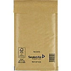 Image of Mail Lite Mailing Bags B/00 79gsm Gold Plain Peel and Seal 140 x 220 mm 100 Pieces