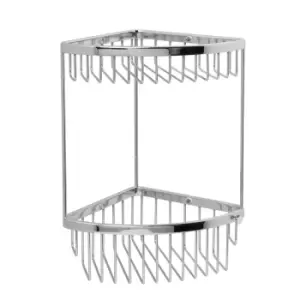 Image of Miller Two Tier Classic Corner Basket With Hook 2 Tier