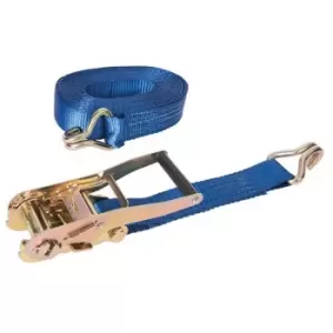 Image of Silverline - MS21) Ratchet Tie Down Strap J-Hook 8m x 50mm Rated 1700kg Capacity 475