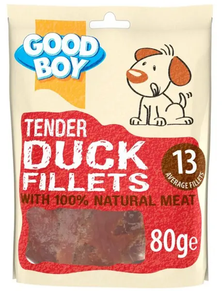 Image of Good Boy Tender Duck Fillets Dog Treats 80g