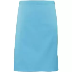 Image of Premier Ladies/Womens Mid-Length Apron (One Size) (Turquoise) - Turquoise
