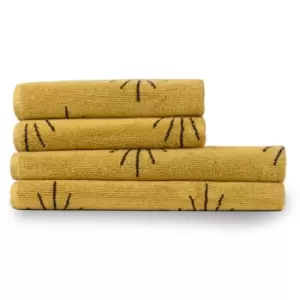 Image of Set of 4 Furn. Theia Towels Ochre