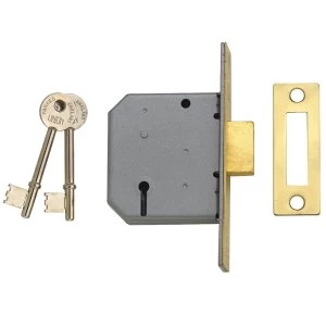 Image of Union 2177 3 Lever Mortice Deadlock Satin Chrome 77.5mm 3" Visi