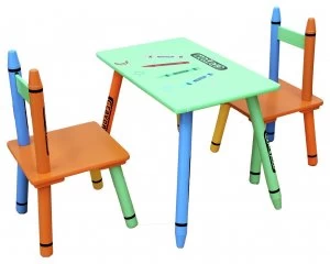 Image of Kiddi Style Crayon Table And Chair Green