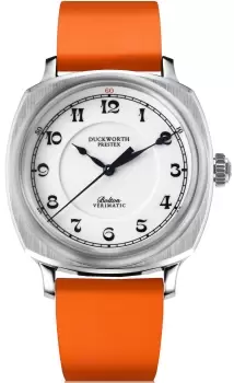 Image of Duckworth Prestex Watch Bolton Verimatic White Orange Rubber