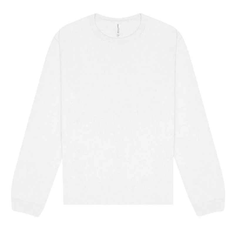 Image of Bella + Canvas Mens Heavy Long-Sleeved T-Shirt in White Size: XS White Male XS