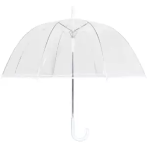 Image of X-Brella Border Trim Dome Umbrella (One Size) (Clear/White)