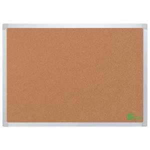 Image of Eco Cork Board with Wall Fixing Kit ALuminium Frame W 900 x H 600 mm