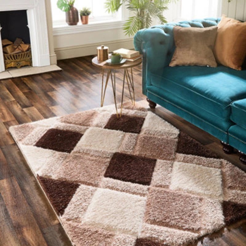 Image of Origins Geo Shaggy Rug Navy 60X110 MN14609