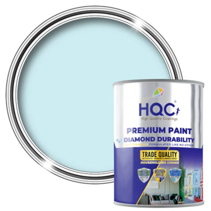 Image of Hqc Masonry Paint - Weatherproof & Long-Lasting Protection For All Exterior Walls - Light Blue - 1L