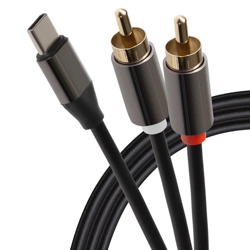 Image of Maplin USB-C to Twin RCA Jack Cable 2m