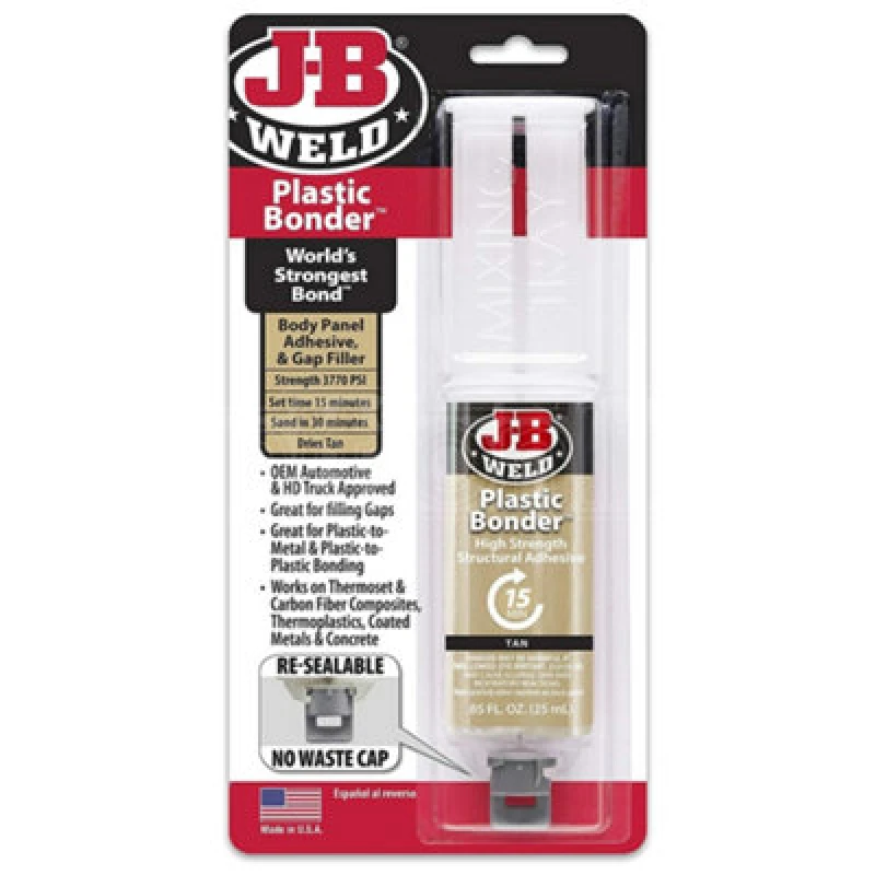 Image of JBL J-B Weld PlasticBonder Syringe Tan 25ml White